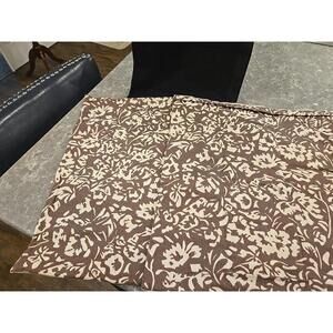 Floral Brown and Cream Accent Pillow 18x18